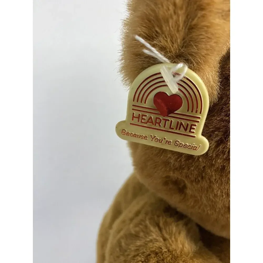 Heartline 1987 Brown Teddy Bear Plush Stuffed Animal 15